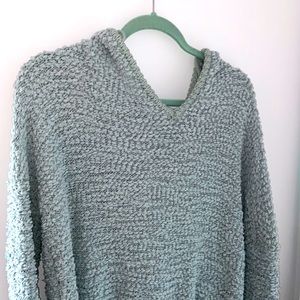 Teal Sweater with Hood